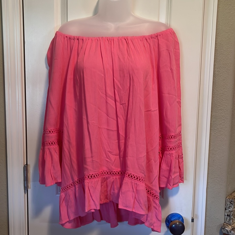 Womens Pink Tunic Top. Size Large - Picture 2 of 4